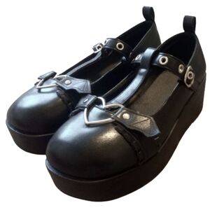 Bat and Heart Platform Sandles.